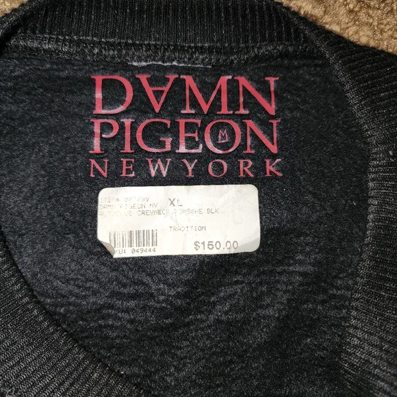 DAMN PIGEON NEW YORK PORSCHE Sweatshirt Sz. XL - Picture 3 of 11